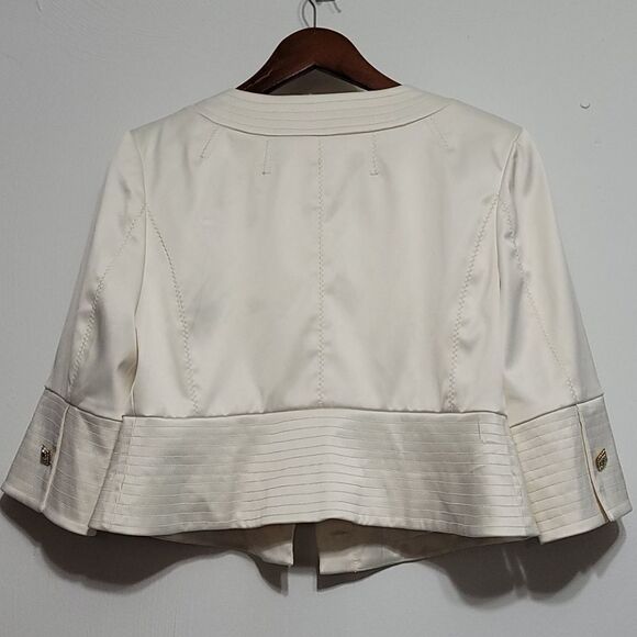 New Cache Luxe Ivory blazer size 10 - Picture 5 of 7